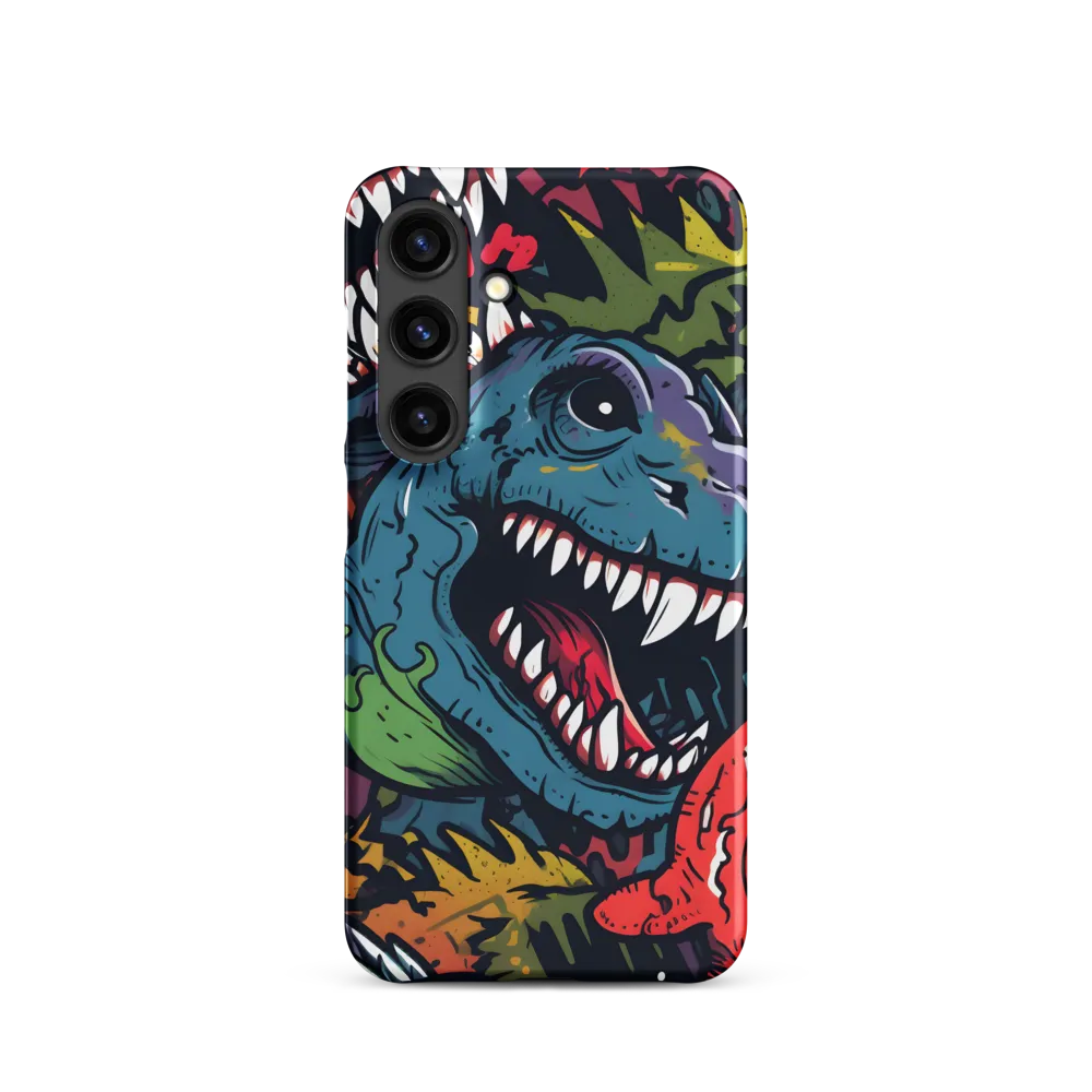 Dino Mania: A Colorful Frenzy | Phone Case |  S24 | Snap Case | Matte