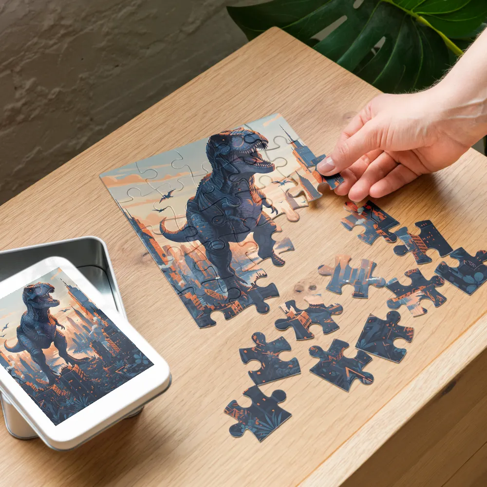 Tyrant of the Skyline 
 Jigsaw Puzzle in Tin Box