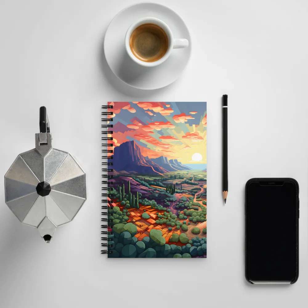 Desert Serenity at Dusk | Spiral Notebook