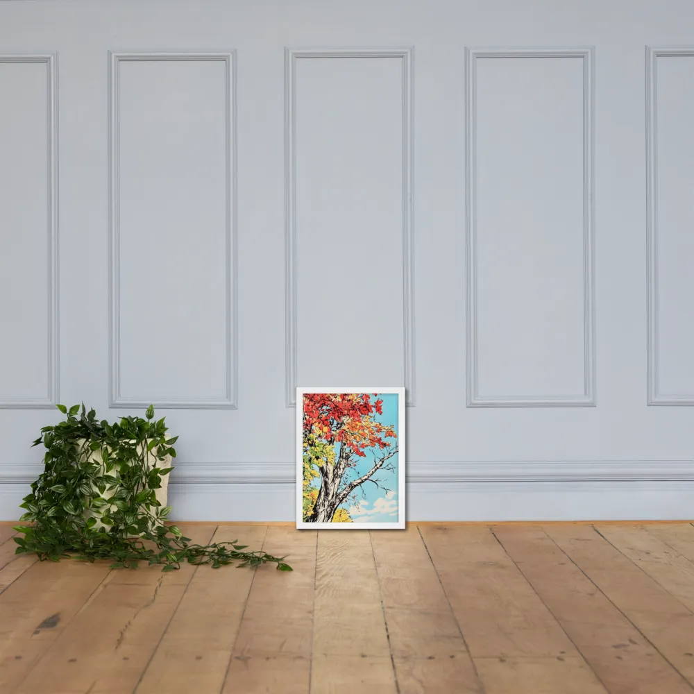 Autumn's Embrace | Poster with White Frame | 12″×16″