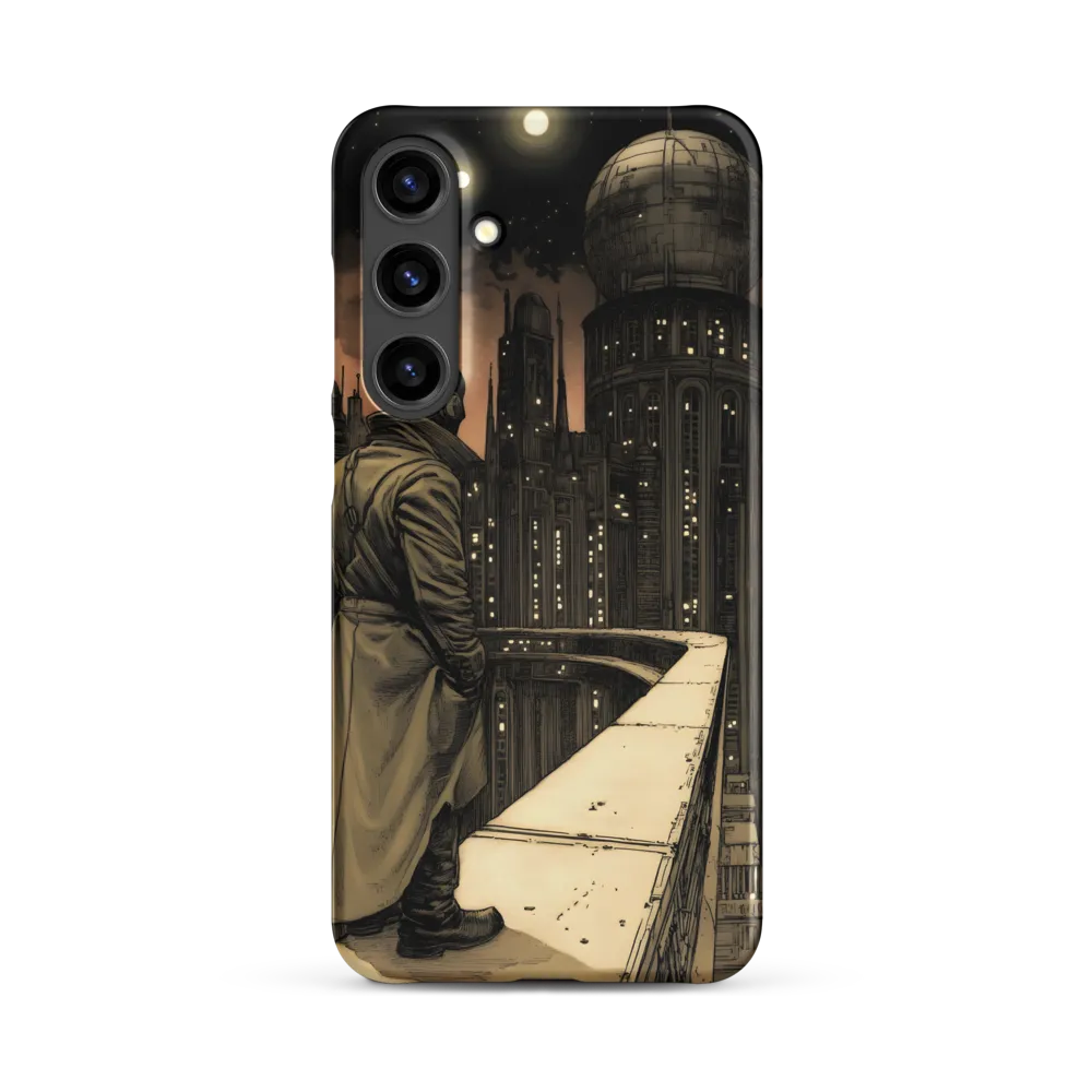 A Contemplative Gaze Over the Futuristic Metropolis