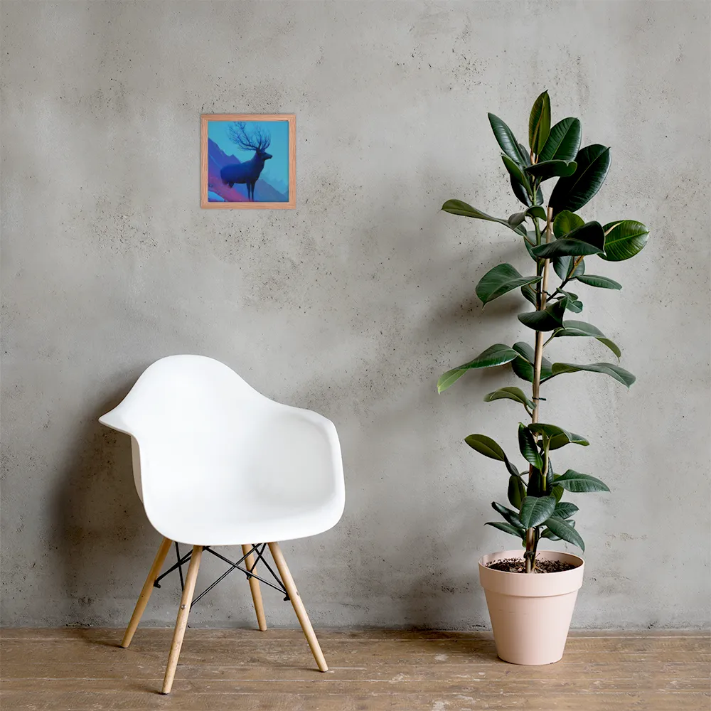 Ethereal Harmony | Poster with Red oak Frame | 10″×10″