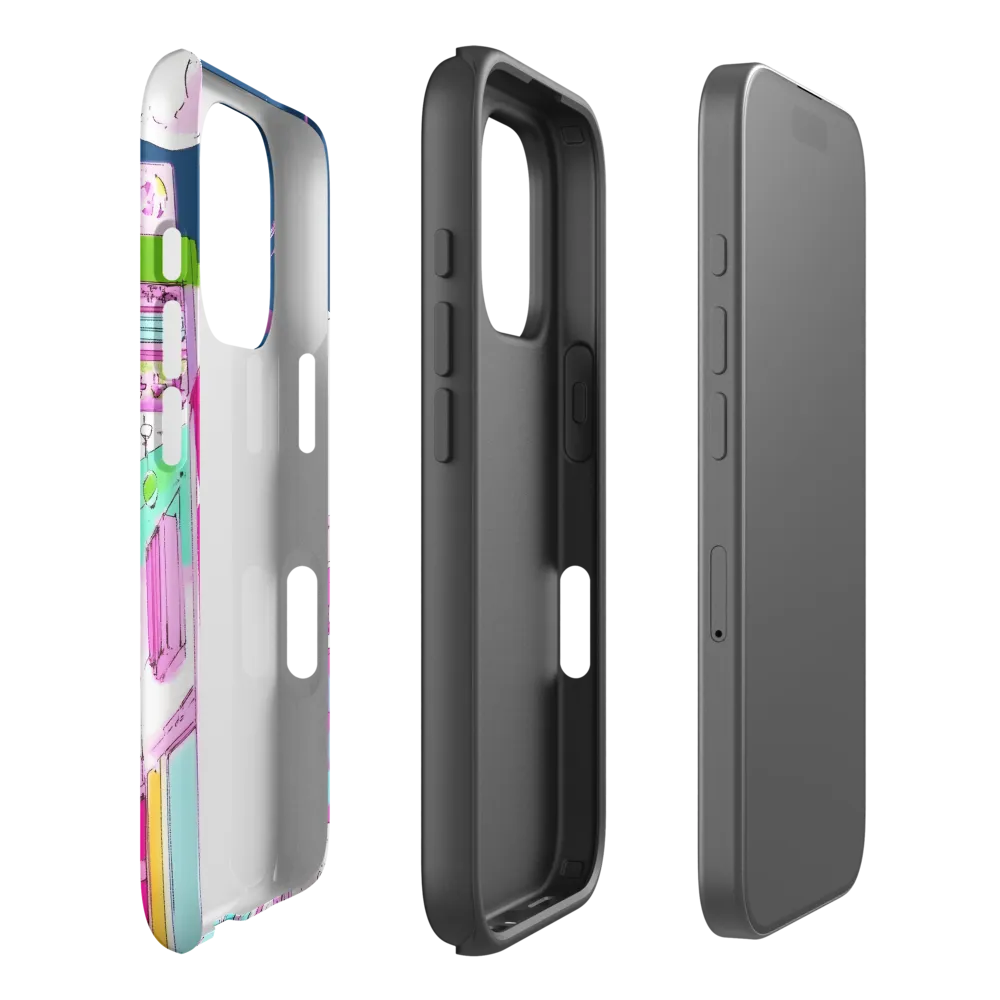 Futuristic Cityscape with Floating Structures | Phone Case |  16 Pro | Tough Case | Matte