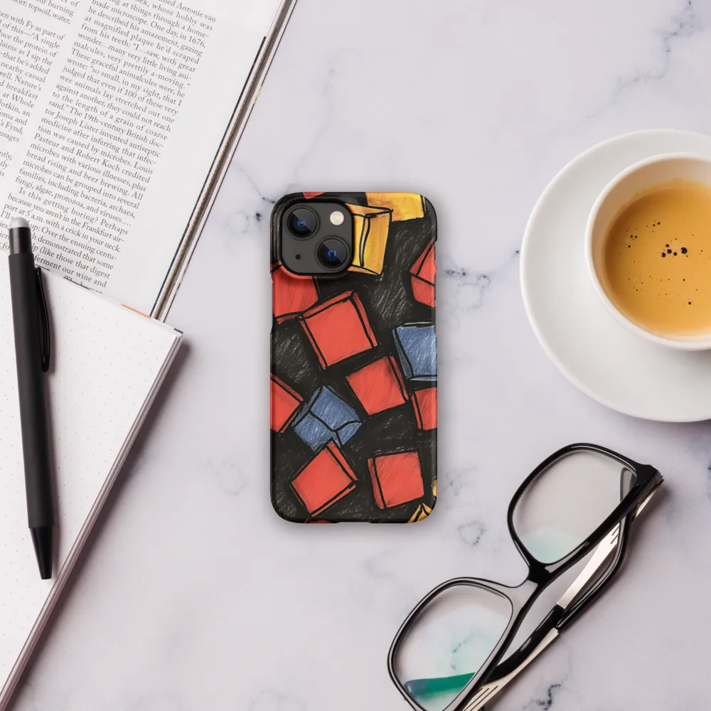Vibrant Geometry in Motion | Phone Case |  13 Mini | Snap Case | Matte