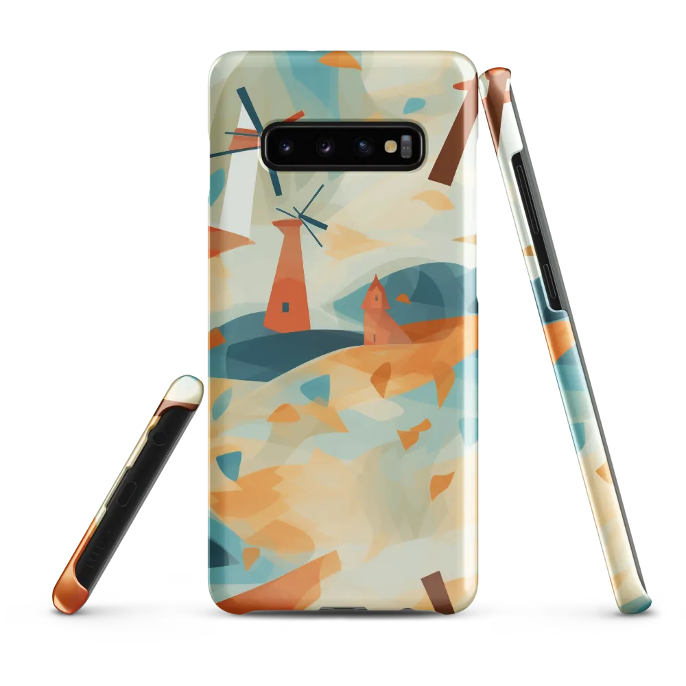 Whimsical Windmills in a Tranquil Landscape | Phone Case |  S10 Plus | Snap Case | Glossy