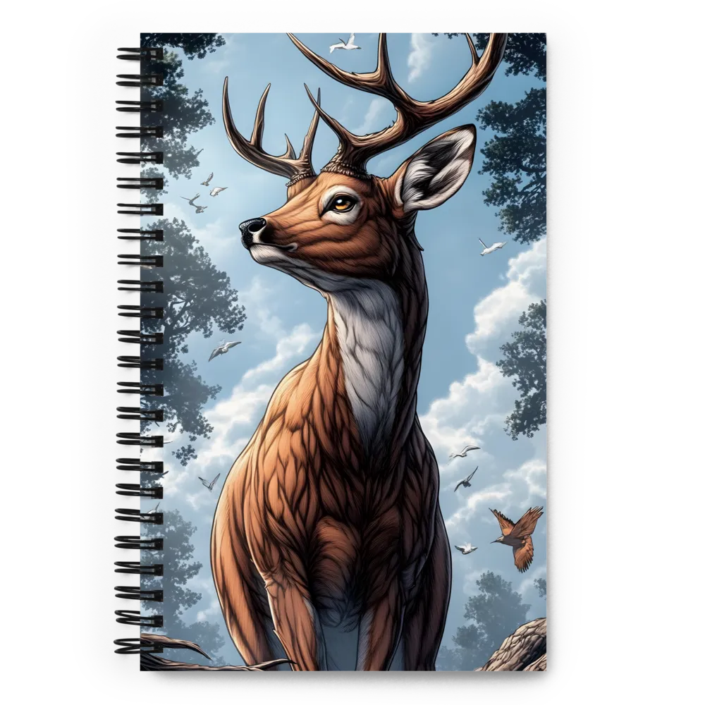 Majestic Serenity: The Deer in Nature | Spiral Notebook