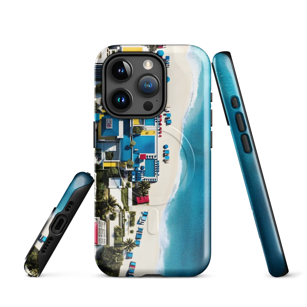Coastal Harmony: An Aerial Oasis | Phone Case |  15 Pro | MagSafe® Tough Case | Glossy