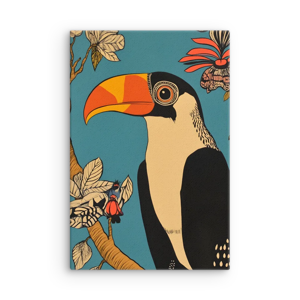 Tropical Majesty: The Toucan at Rest | Thin Canvas | 12″×18″