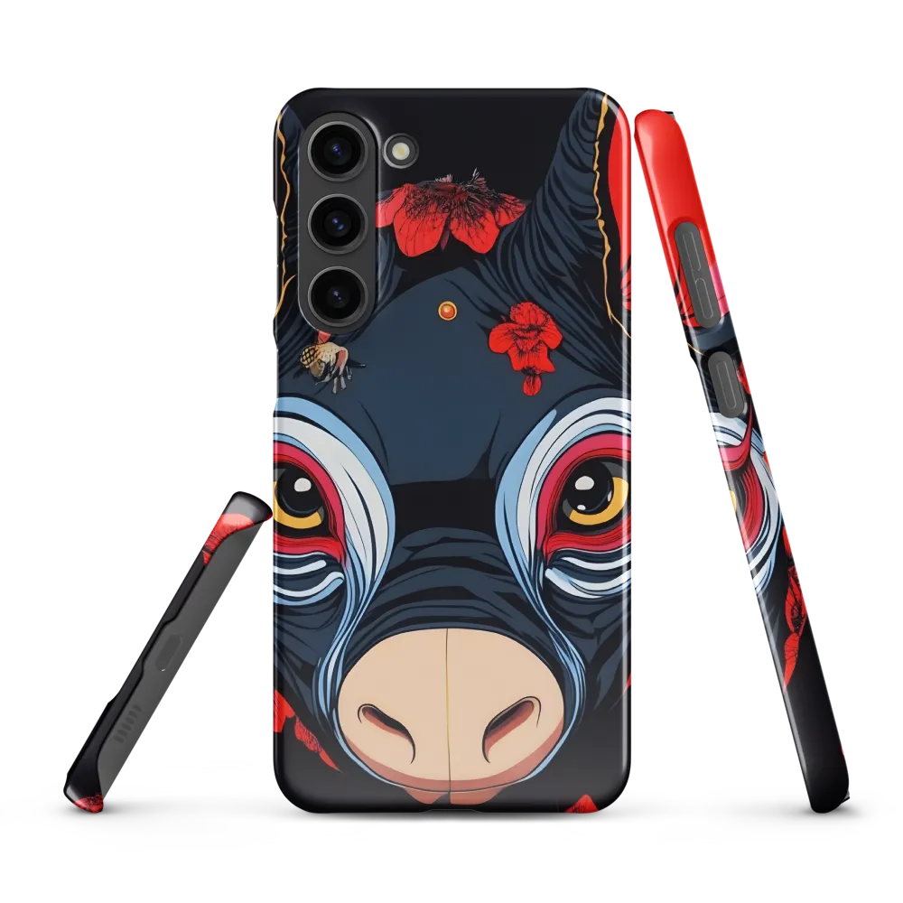 Mystical Bull with Floral Motifs