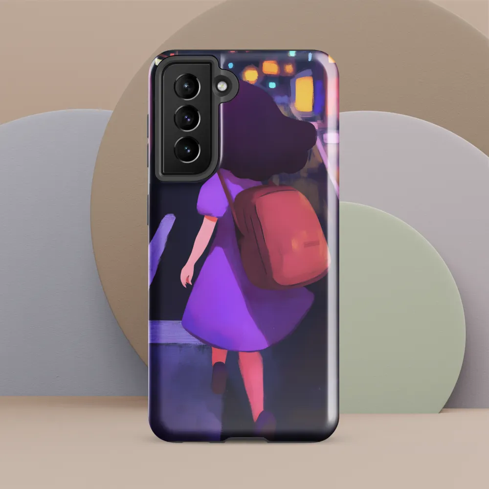 Wandering Through Neon Dreams | Phone Case |  S21 FE | Tough Case | Glossy