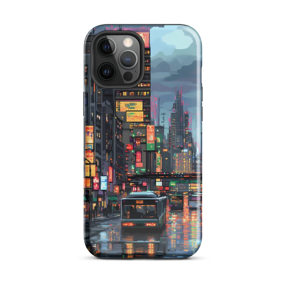 Neon Dreams: A Pixelated Urban Night