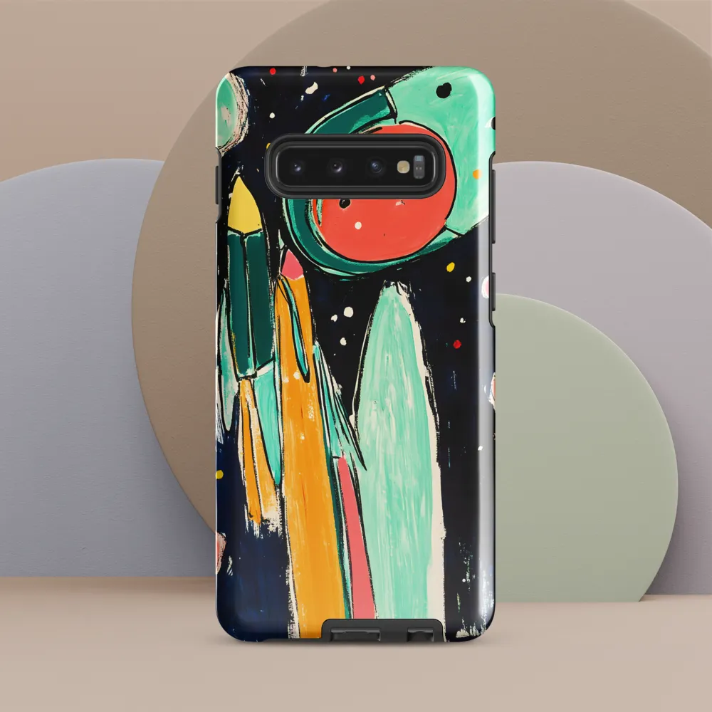 Playful Exploration of the Cosmos | Phone Case |  S10 Plus | Tough Case | Glossy