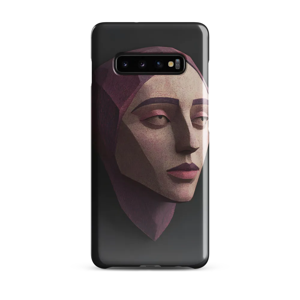 Geometric Elegance: A Contemporary Portrait | Phone Case |  S10 Plus | Snap Case | Glossy