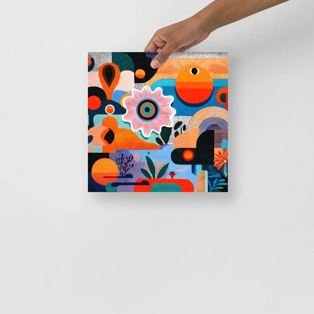 Blooming Geometry 
 Poster | 12″x 12″