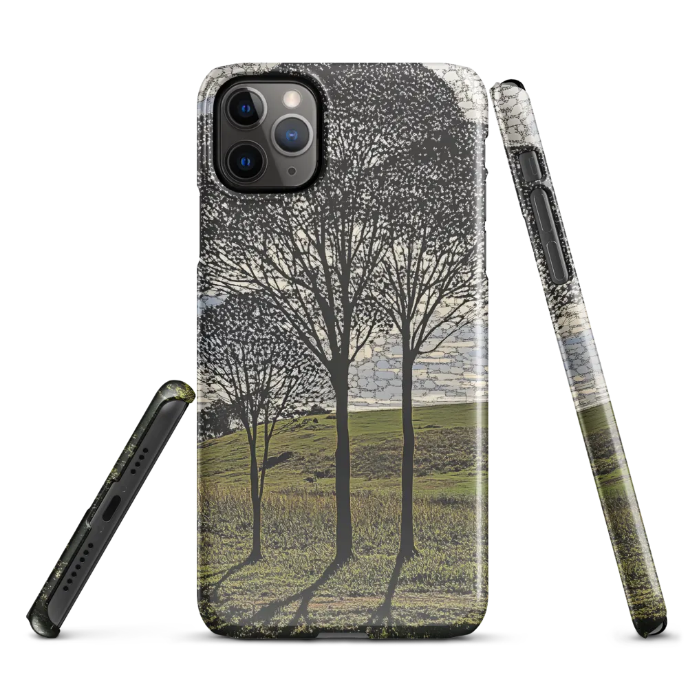 Tranquil Shadows: A Silhouette of Nature | Phone Case |  11 Pro Max | Snap Case | Glossy