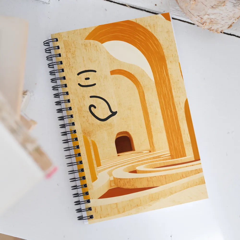 Whimsical Arches in a Beige Dreamscape | Spiral Notebook