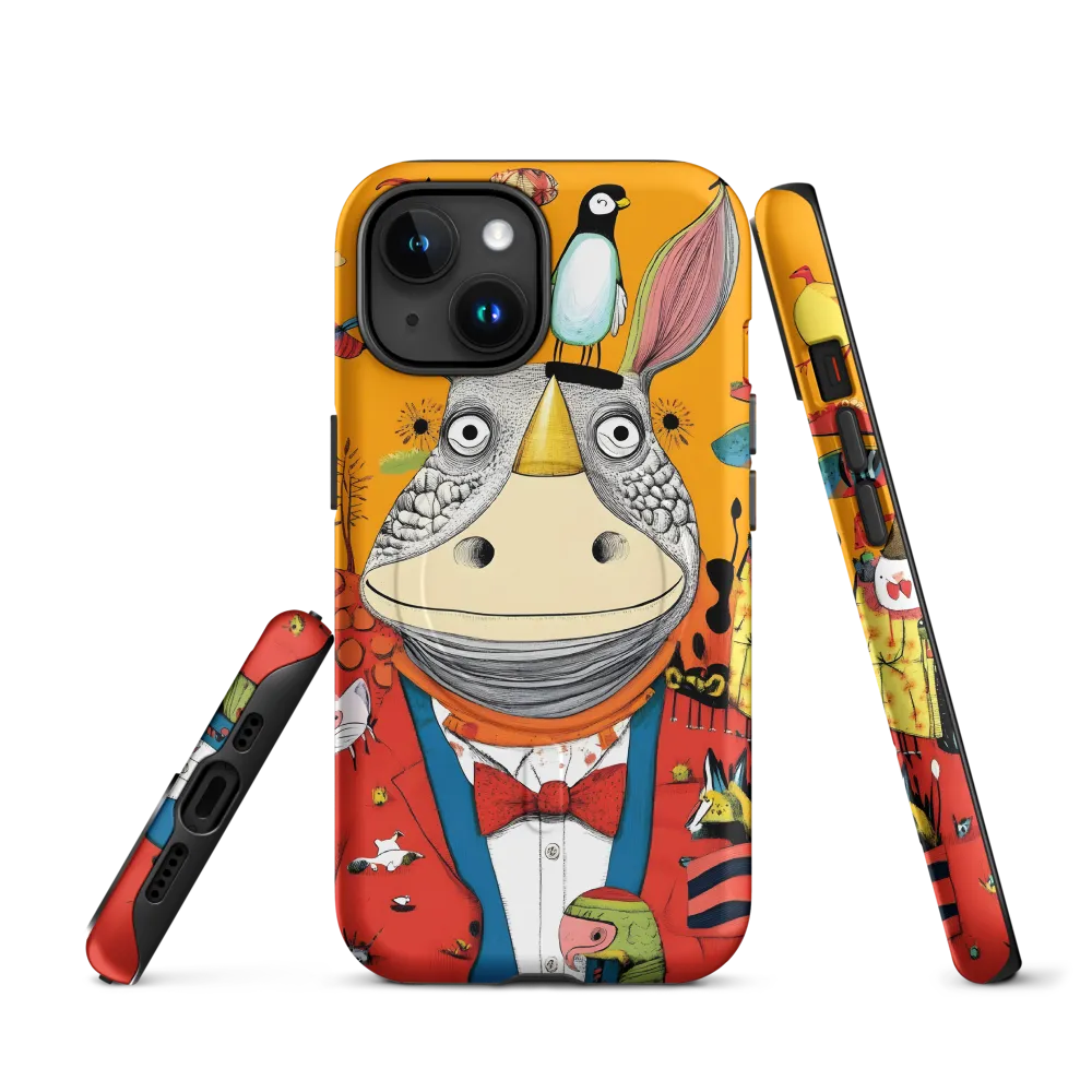 Whimsical Rhinoceros: A Playful Encounter
