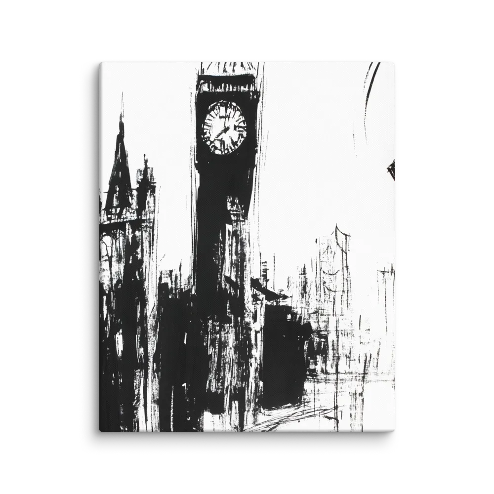 Clock Tower in Motion | Canvas | 16″×20″