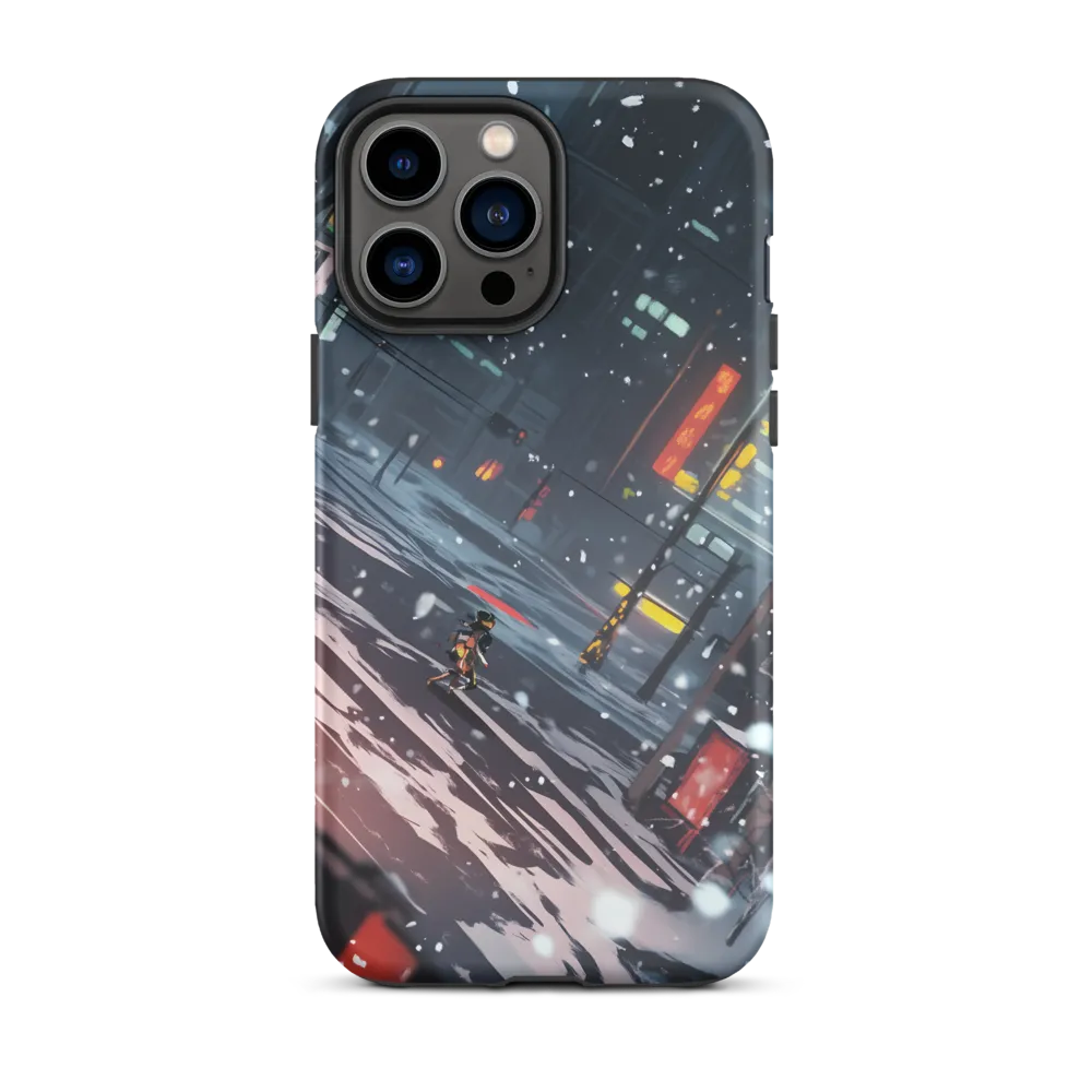 Solitude in the Neon Snow | Phone Case |  13 Pro Max | Tough Case | Matte