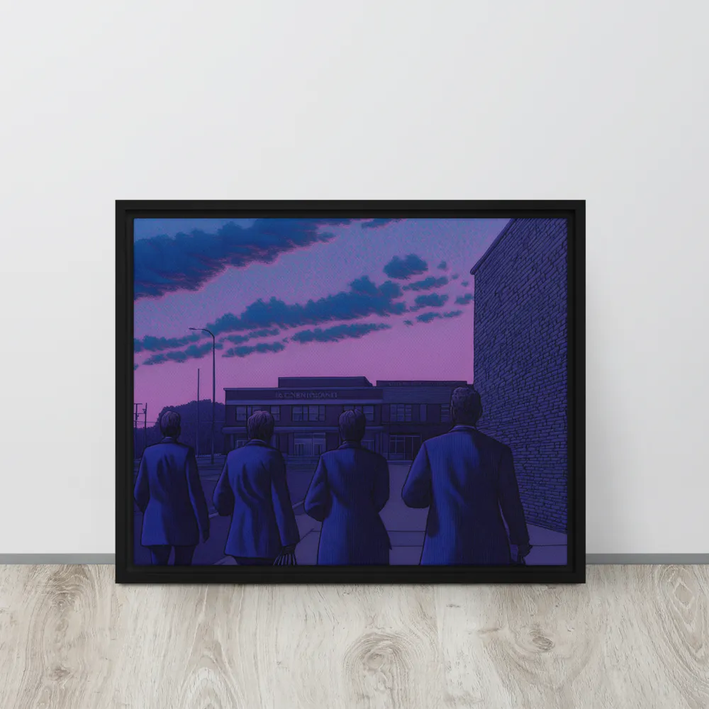 The Twilight Stroll | Canvas with Black Frame | 16″×20″