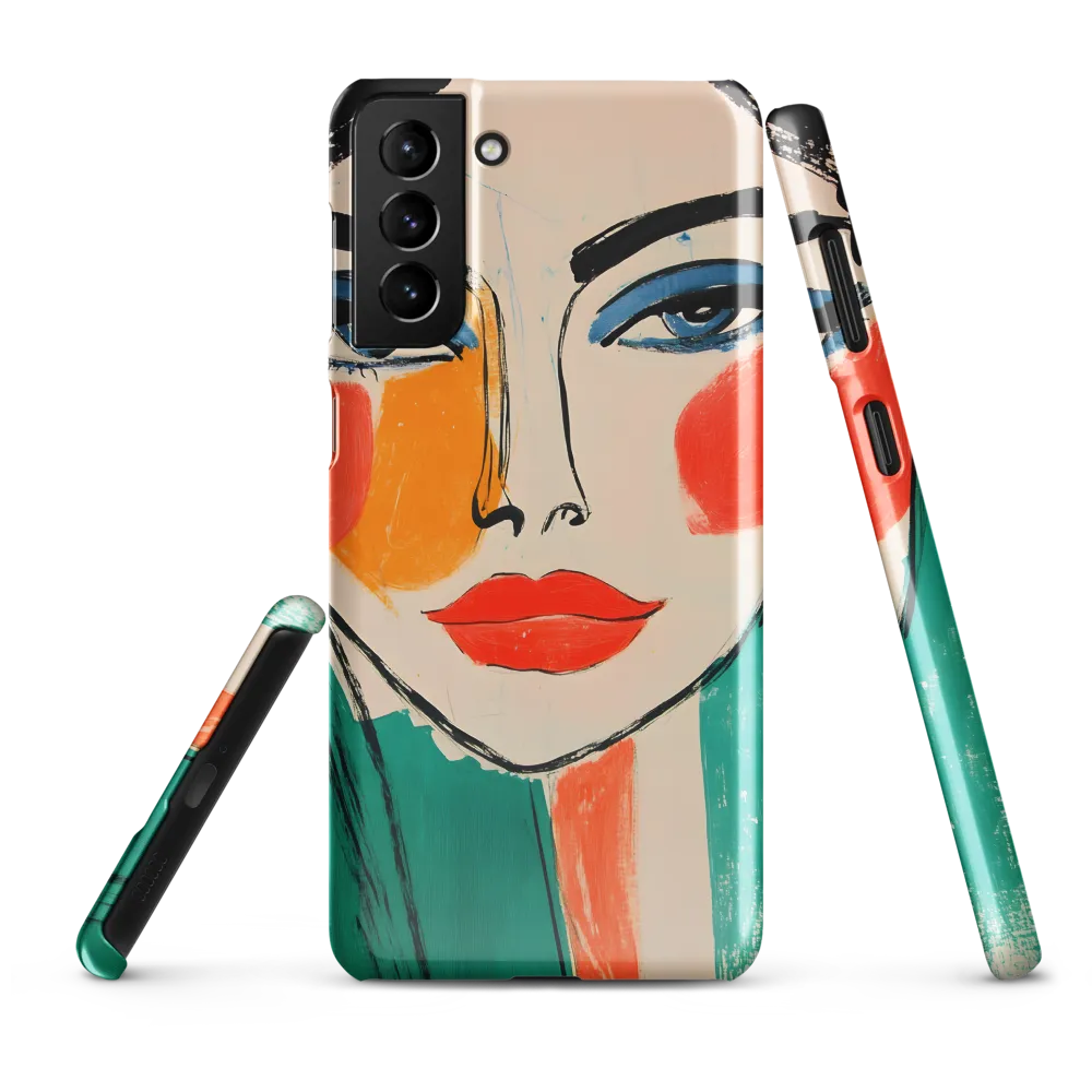Vivid Portrait of a Modern Muse | Phone Case |  S21 Plus | Snap Case | Glossy