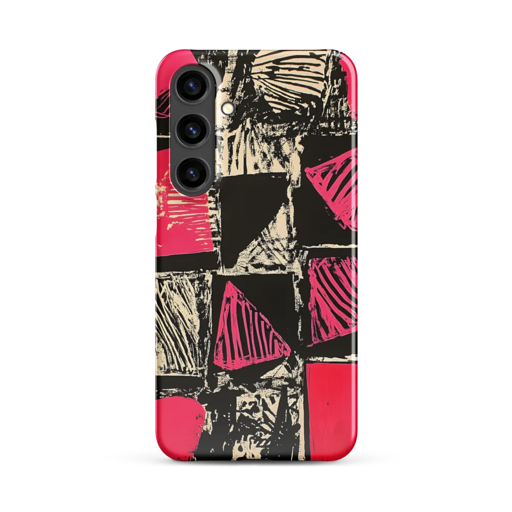 Geometric Symphony in Pink and Black