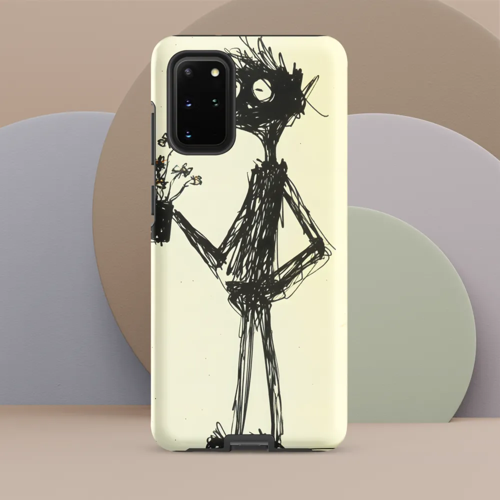 Whimsical Figure with Flowers