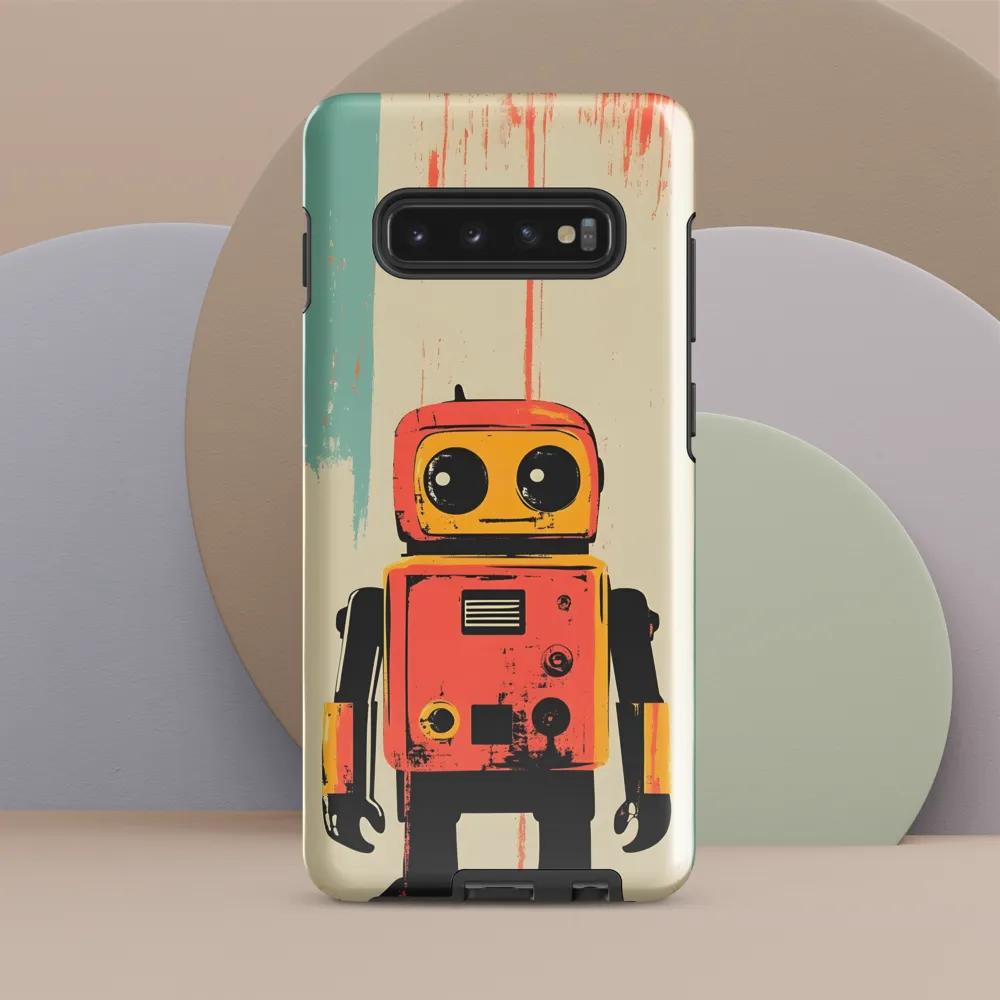 Retro Robot Charm | Phone Case |  S10 Plus | Tough Case | Glossy