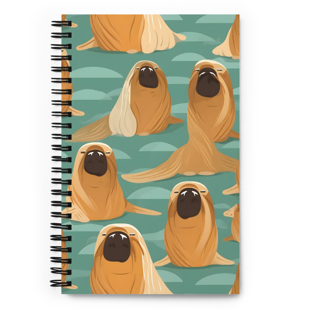 Whimsical Walrus Wonderland | Spiral Notebook