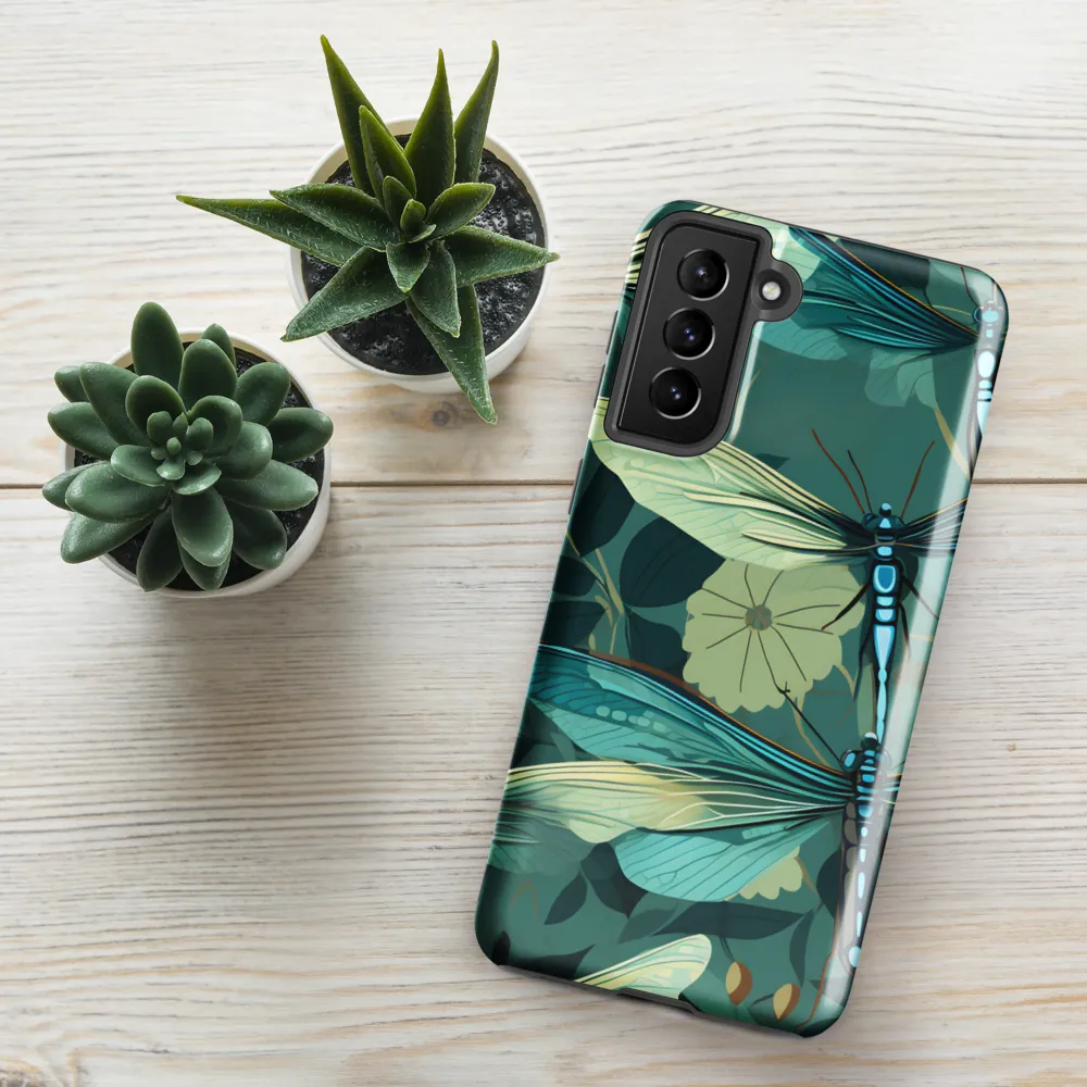 Whispers of Nature: Dragonflies in Harmony | Phone Case |  S21 Plus | Tough Case | Glossy