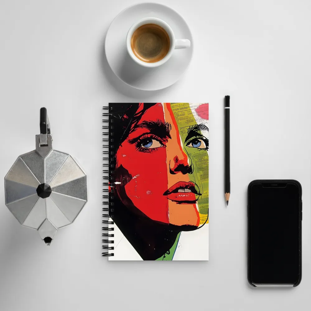 Vibrant Expressions: A Pop Art Portrait | Spiral Notebook