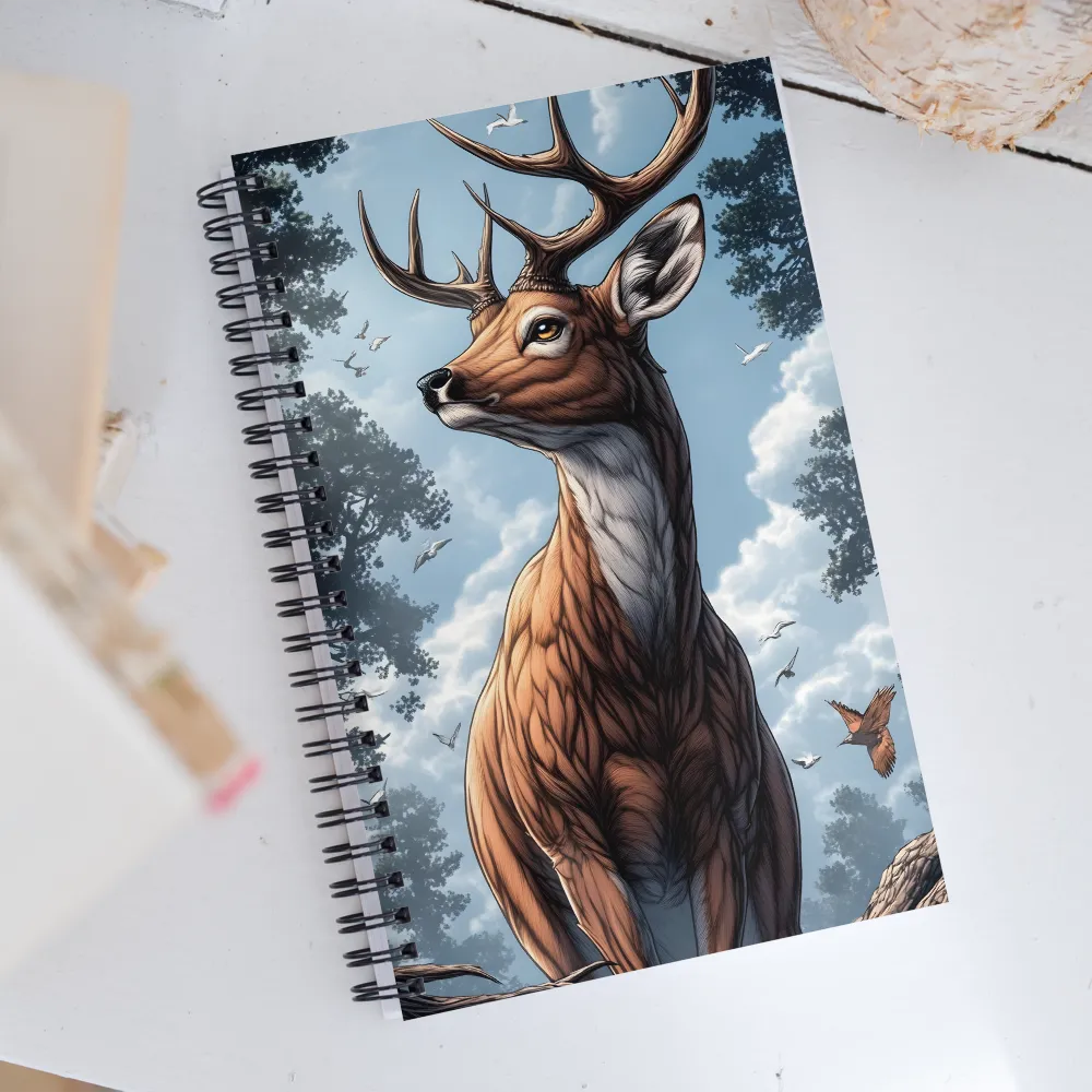 Majestic Serenity: The Deer in Nature | Spiral Notebook