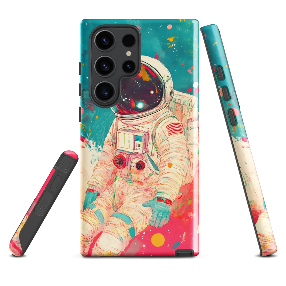 Cosmic Explorer: An Astronaut's Journey | Phone Case |  S23 Ultra | Tough Case | Glossy