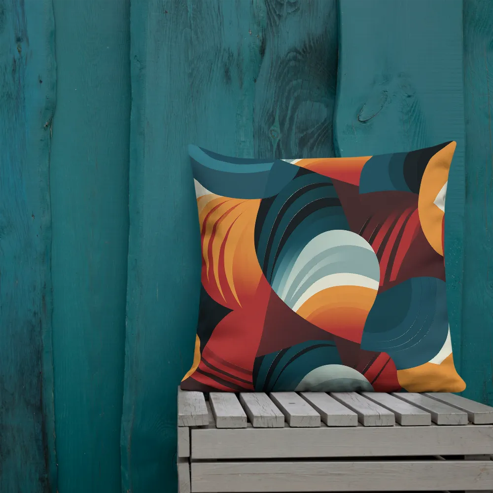 Dynamic Abstractions: A Dance of Forms and Colors | Pillow & Pillow Case | Multiple Sizes