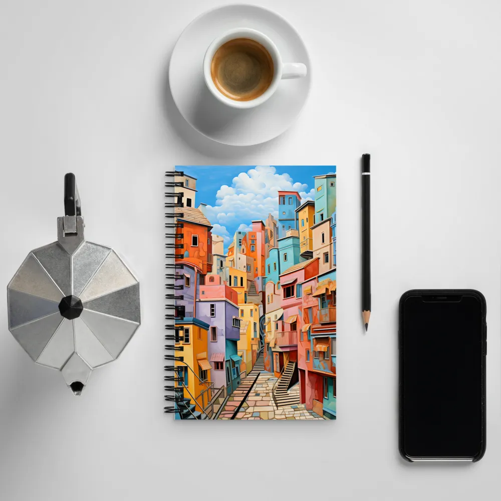 Vibrant Cityscape: A Kaleidoscope of Colors | Spiral Notebook