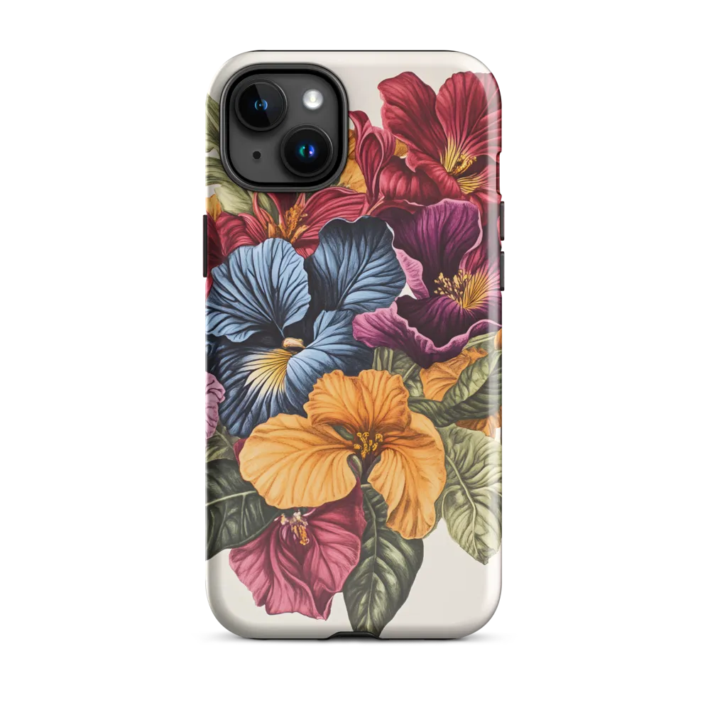 Floral Symphony in Color | Phone Case |  15 Plus | Tough Case | Glossy