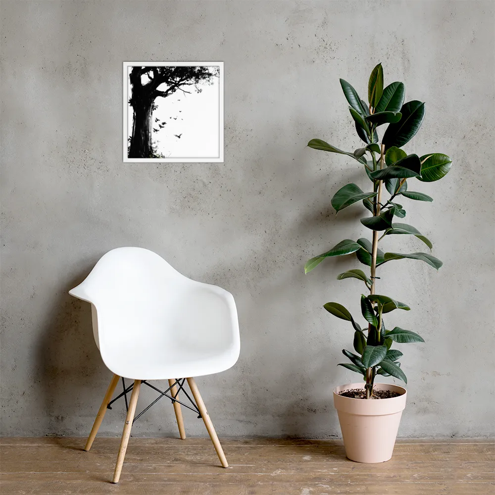 Whispers of Nature | Poster with White Frame | 16″×16″