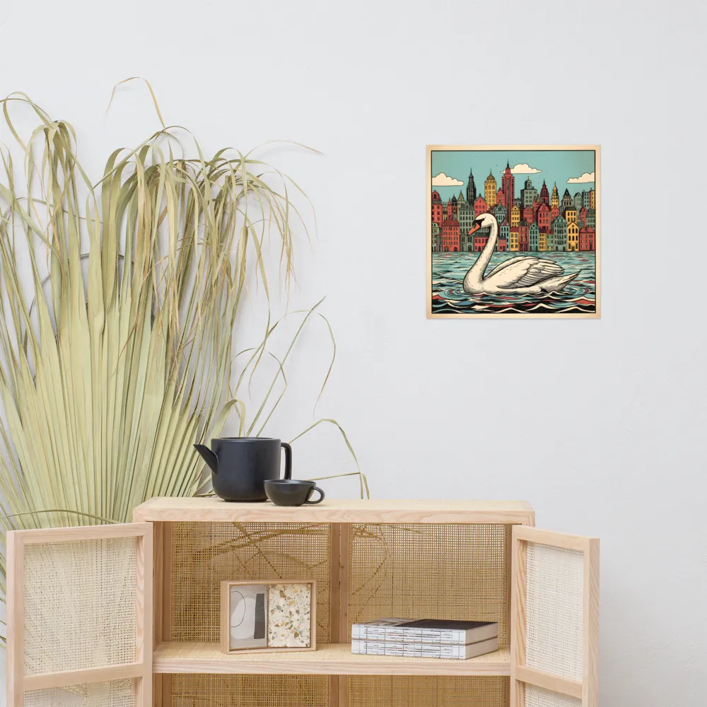 Swan in the City 
 Poster | 18″x 18″