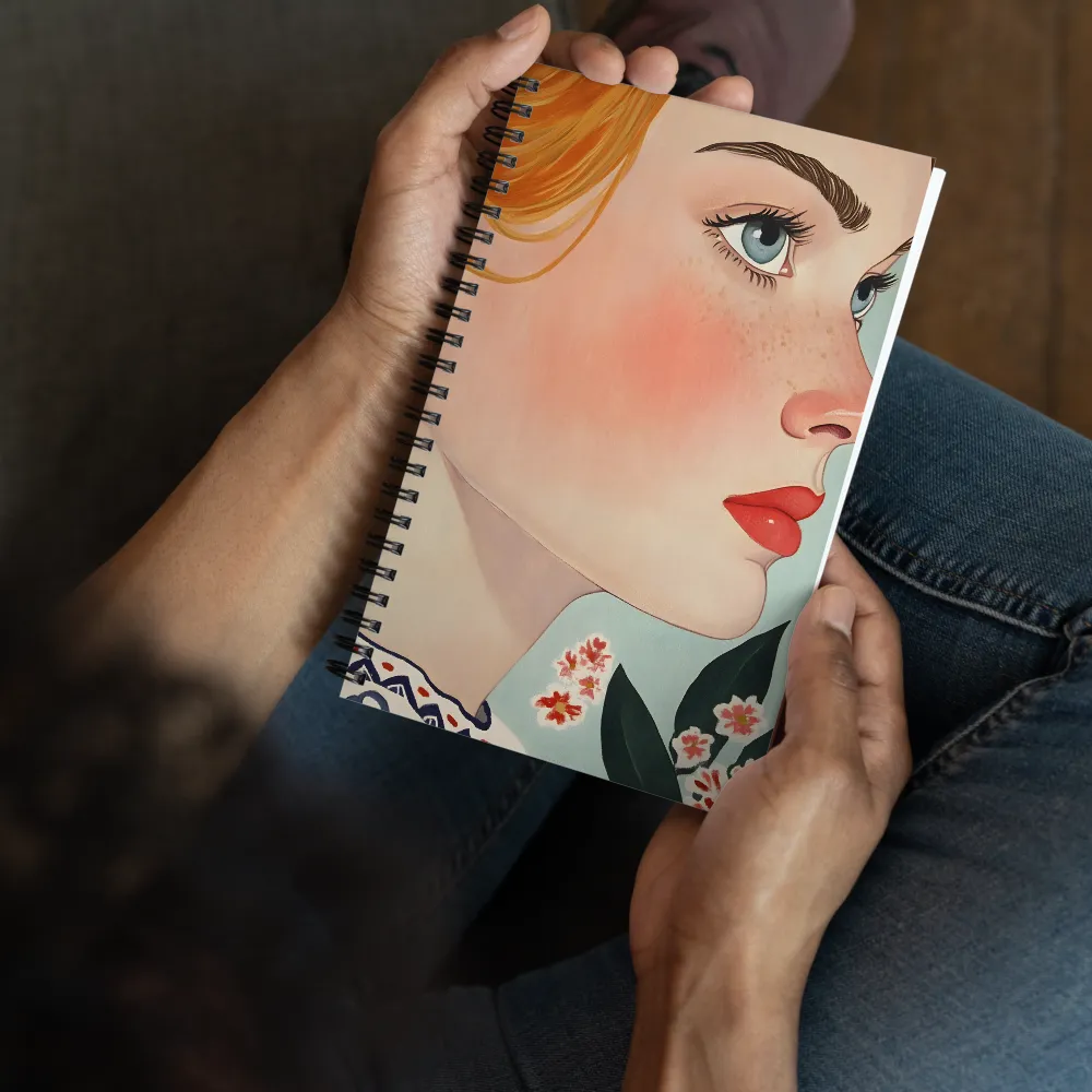 Serene Portrait of a Woman | Spiral Notebook