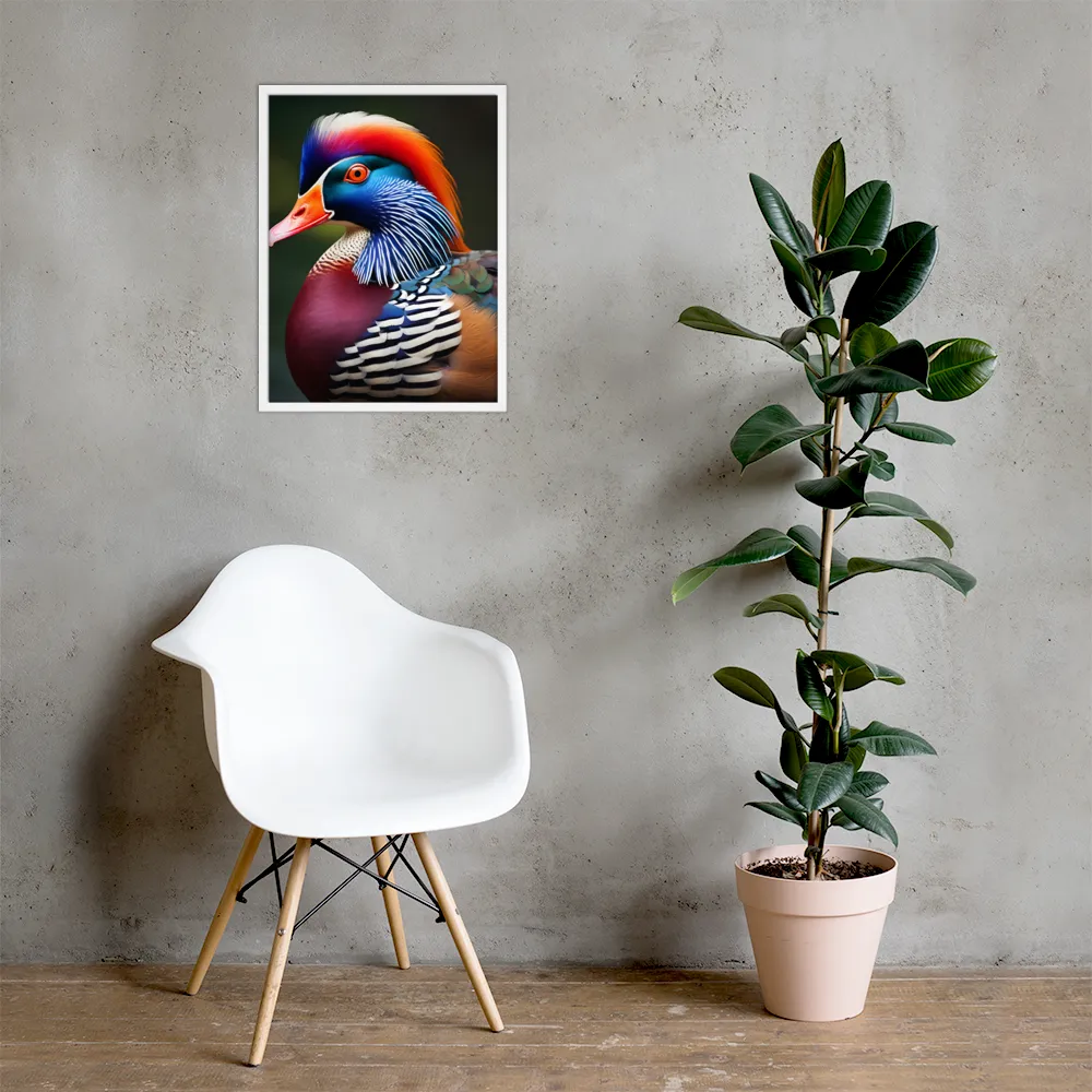 The Majestic Mandarin | Poster with White Frame | 18″×24″