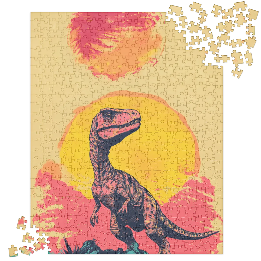 Majestic Dinosaur at Sunrise | Jigsaw Puzzle | 520 pieces