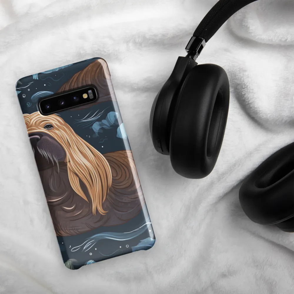 Whimsical Walruses in Deep Blue