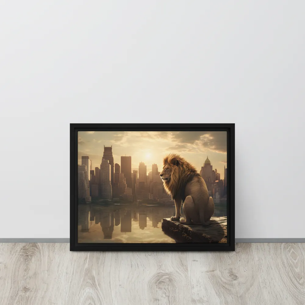 The Lion's Gaze Over the Urban Symphony