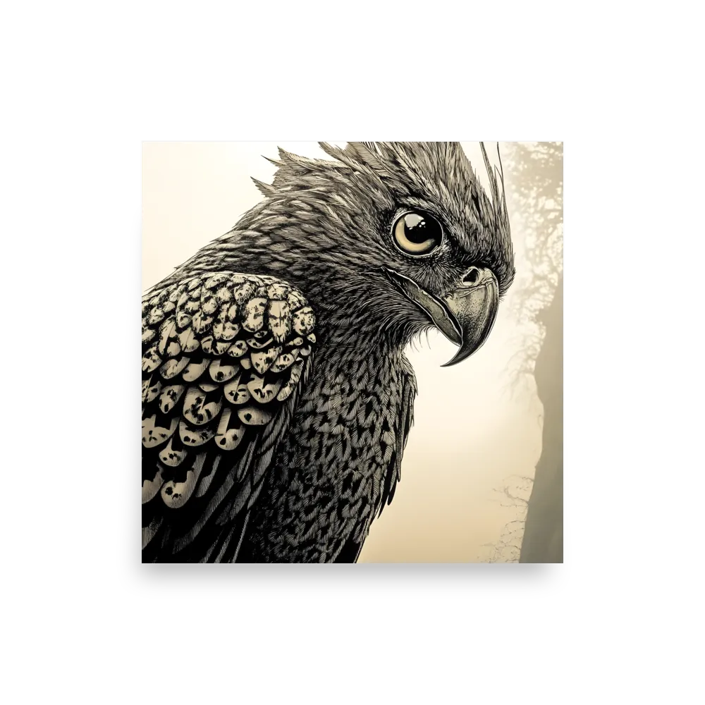 Majestic Owl in Detail | Poster | 16″×16″