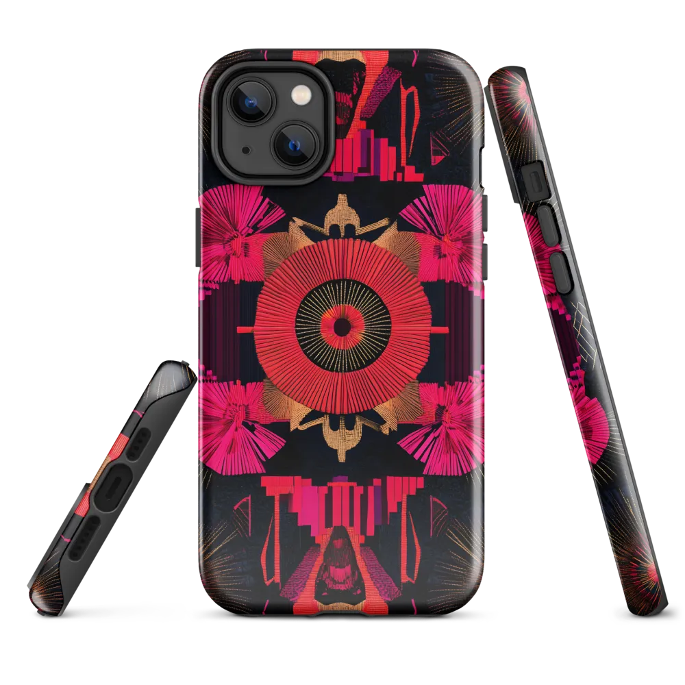 Dynamic Geometric Symphony | Phone Case |  14 Plus | Tough Case | Glossy