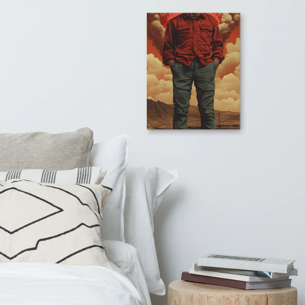 Defiant Spirit in a Surreal Landscape | Canvas | 16″×20″