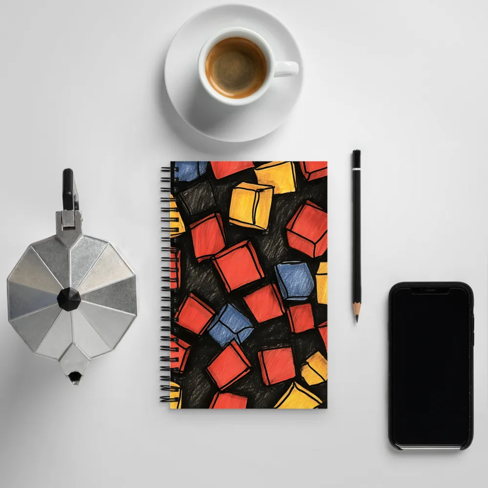 Vibrant Geometry in Motion | Spiral Notebook