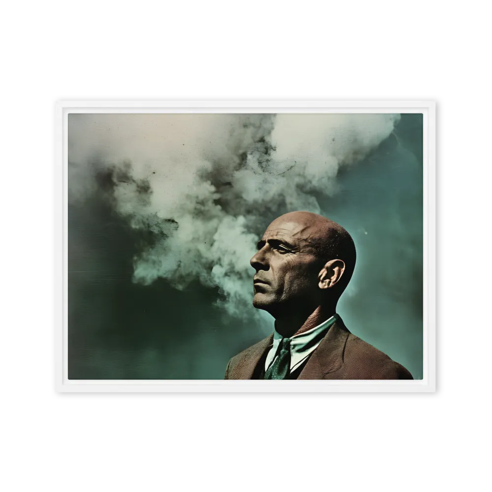 Clouded Thoughts | Canvas with White Frame | 18″×24″