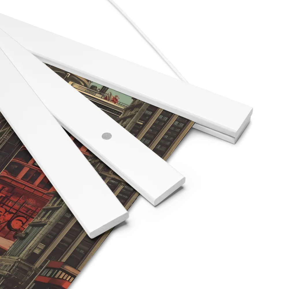 A Glimpse of Tomorrow: Urban Ambition | Poster With White Wood Hanger | 10″×10″