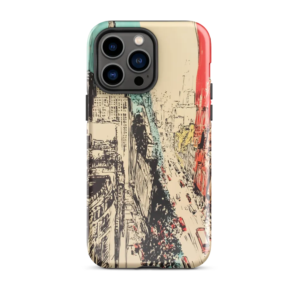Dynamic Urban Symphony | Phone Case |  14 Pro Max | Tough Case | Glossy
